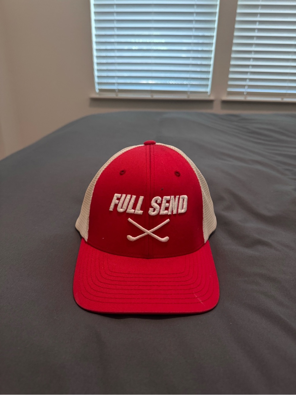 Full Send Red & White Trucker Hat